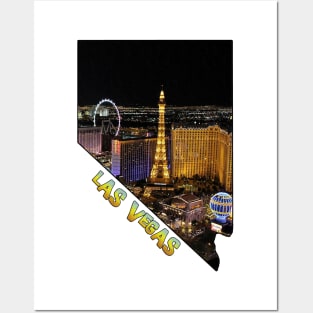 Nevada State Outline (Las Vegas) Posters and Art